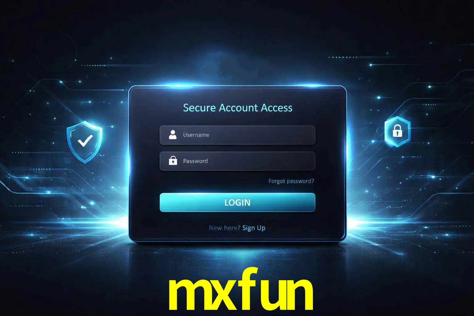 Pantalla de inicio de sesión de cuenta mxfun para usuarios en México